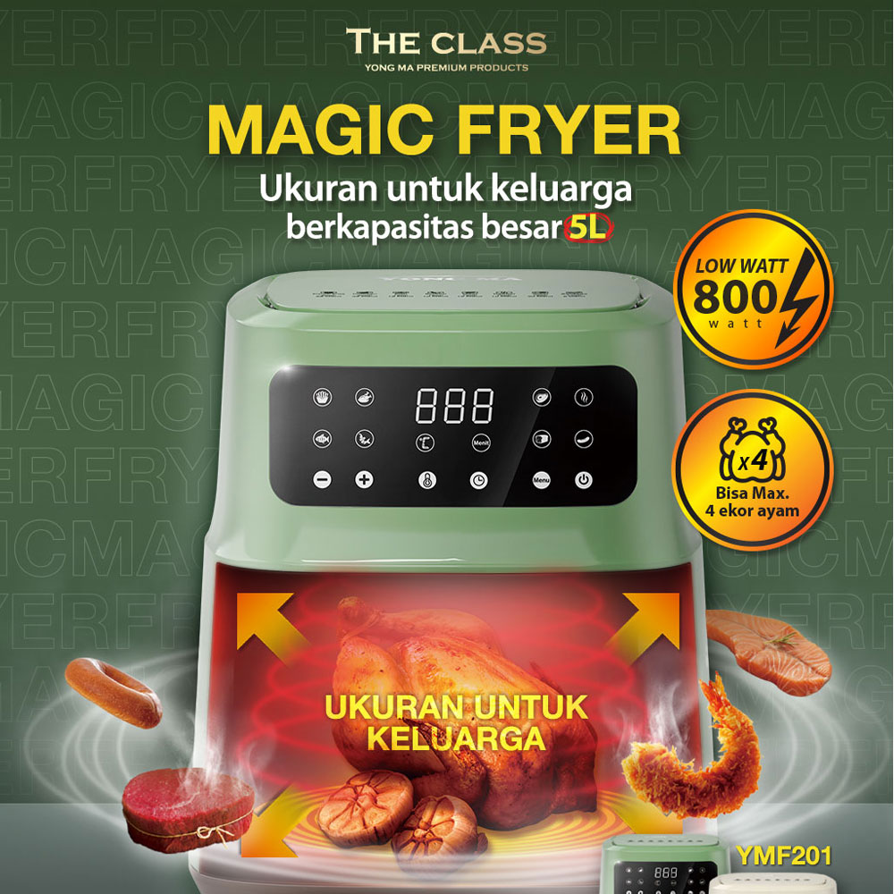 Yong Ma Magic Air Fryer 5L - YMF 201 | YMF201 Ivory